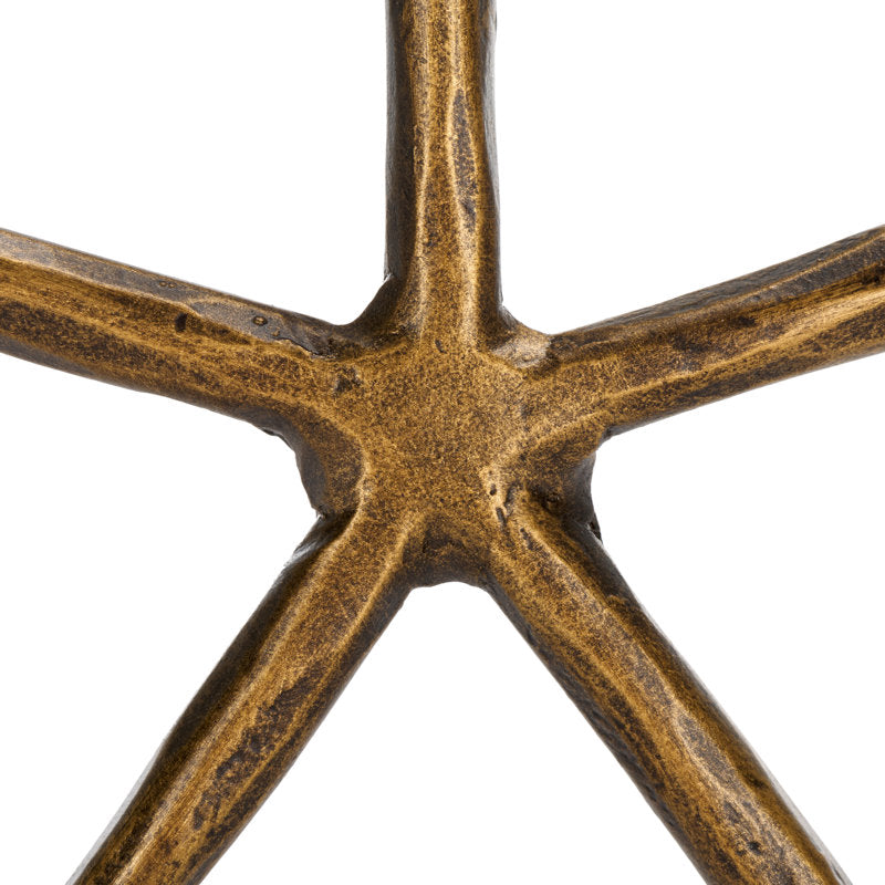 Distressed Brass Textured Candle Holder
