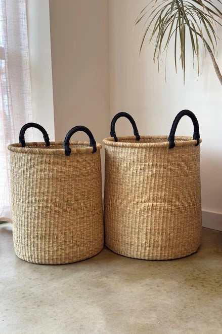 Natural Black Woven Storage Basket - Image 6