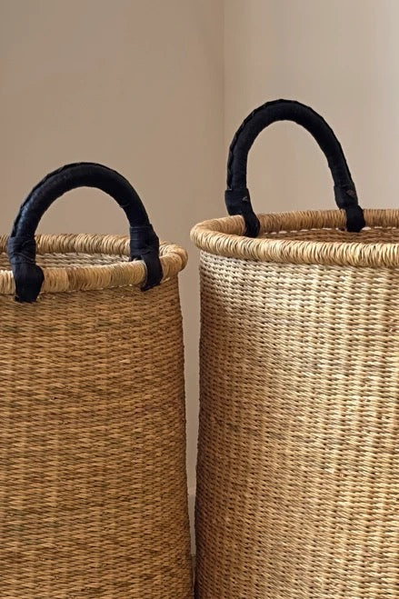 Natural Black Woven Storage Basket - Image 7