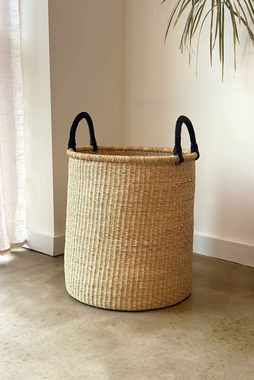 Natural Black Woven Storage Basket - Image 5