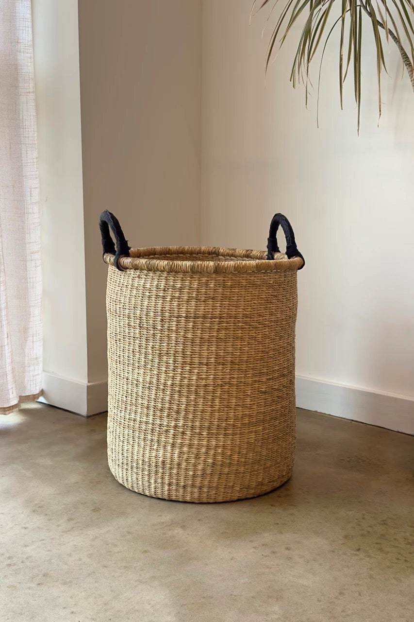 Natural Black Woven Storage Basket - Image 4