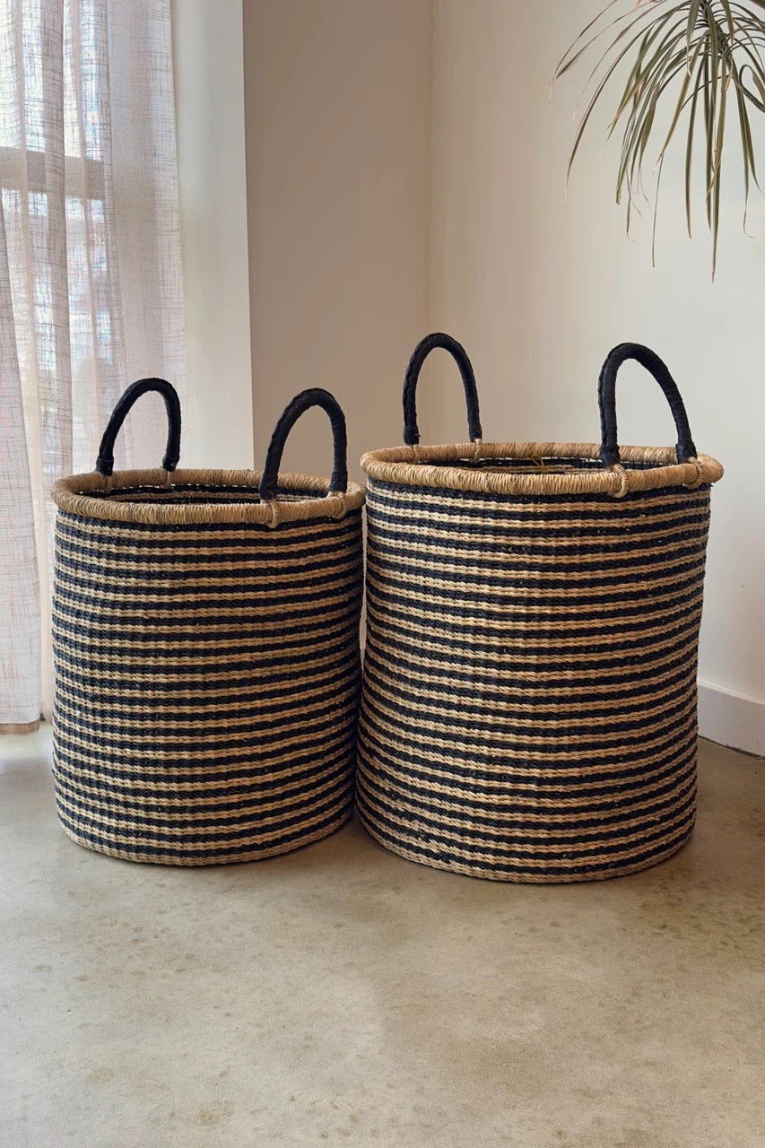 Minimal Black Woven Storage Basket - Image 6