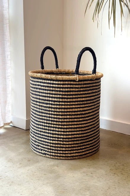 Minimal Black Woven Storage Basket - Image 5