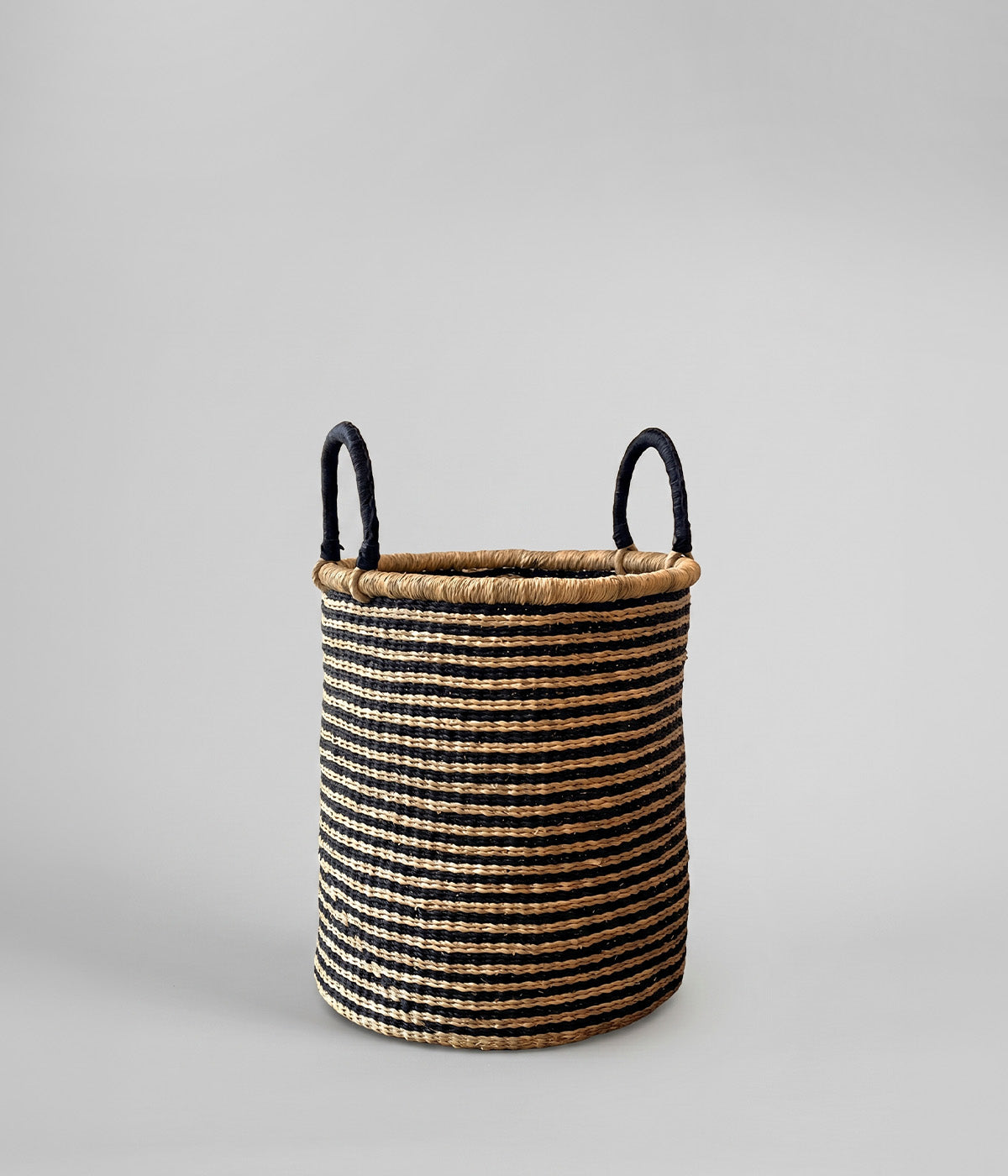Minimal Black Woven Storage Basket - Image 2