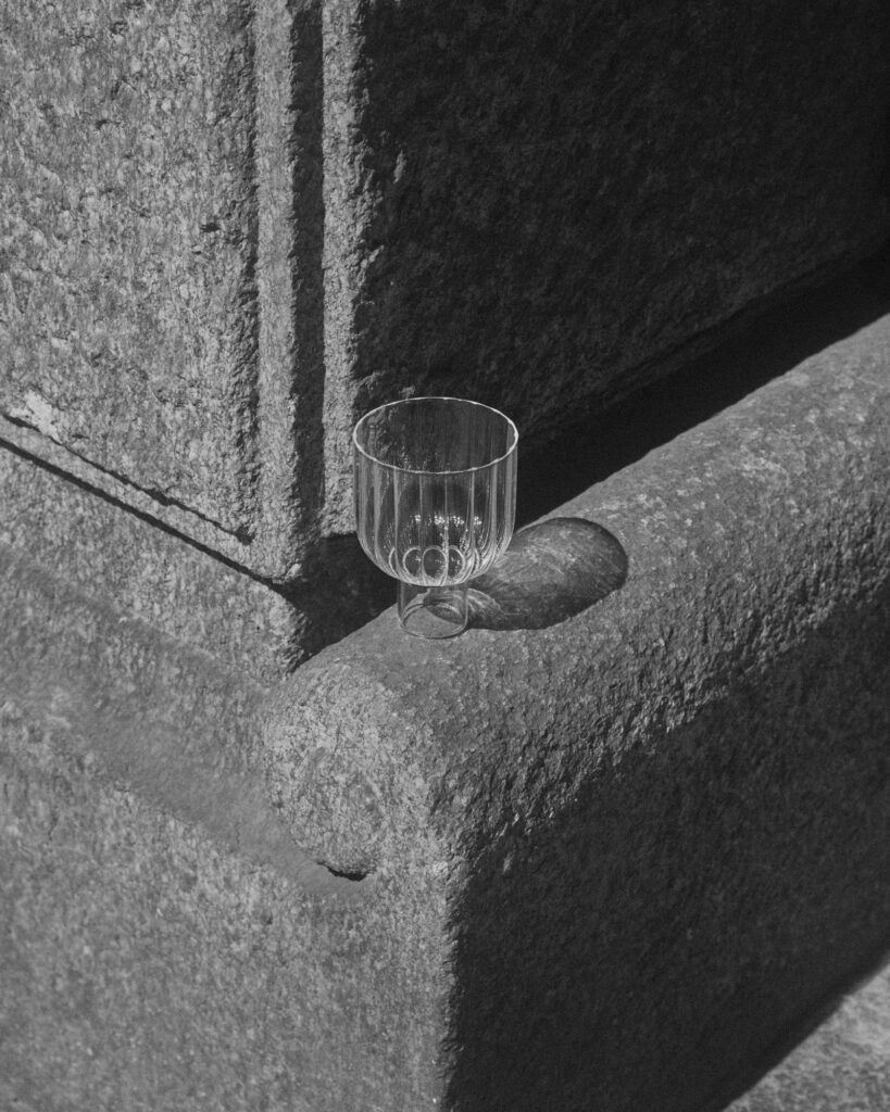 Geometric Hand-Blown Wine Glass
