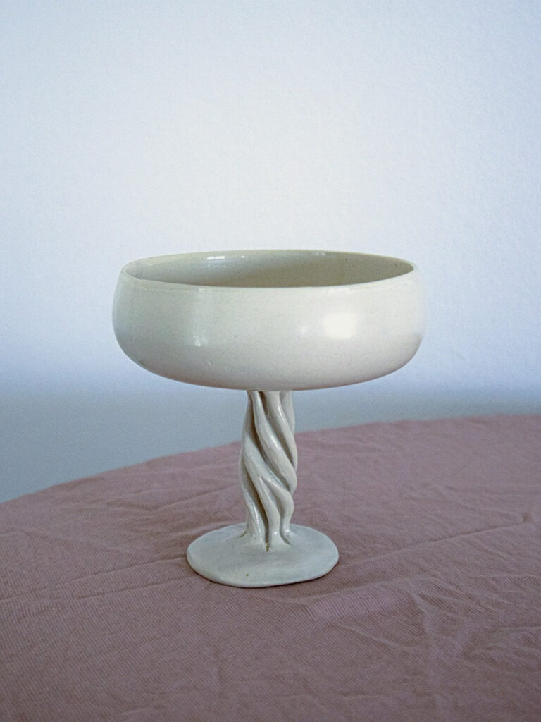 Contemporary Ceramic Champagne Coupe