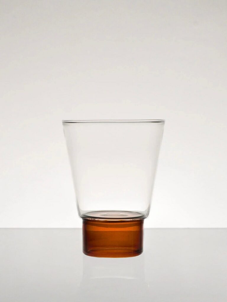 Amber Reversible Tumbler Candle Glass