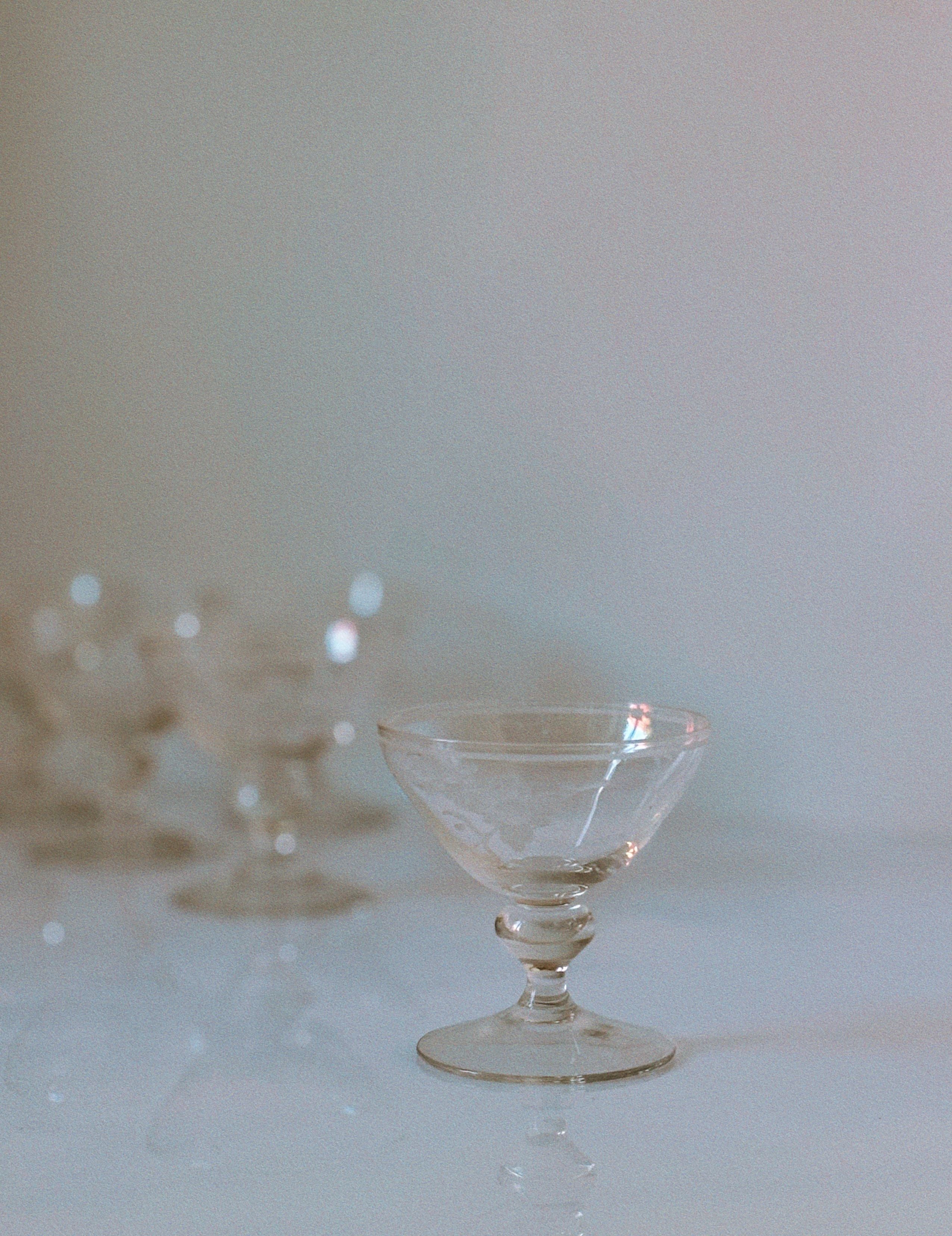 Etched Floral Dessert Wine Glasses, Set of 5