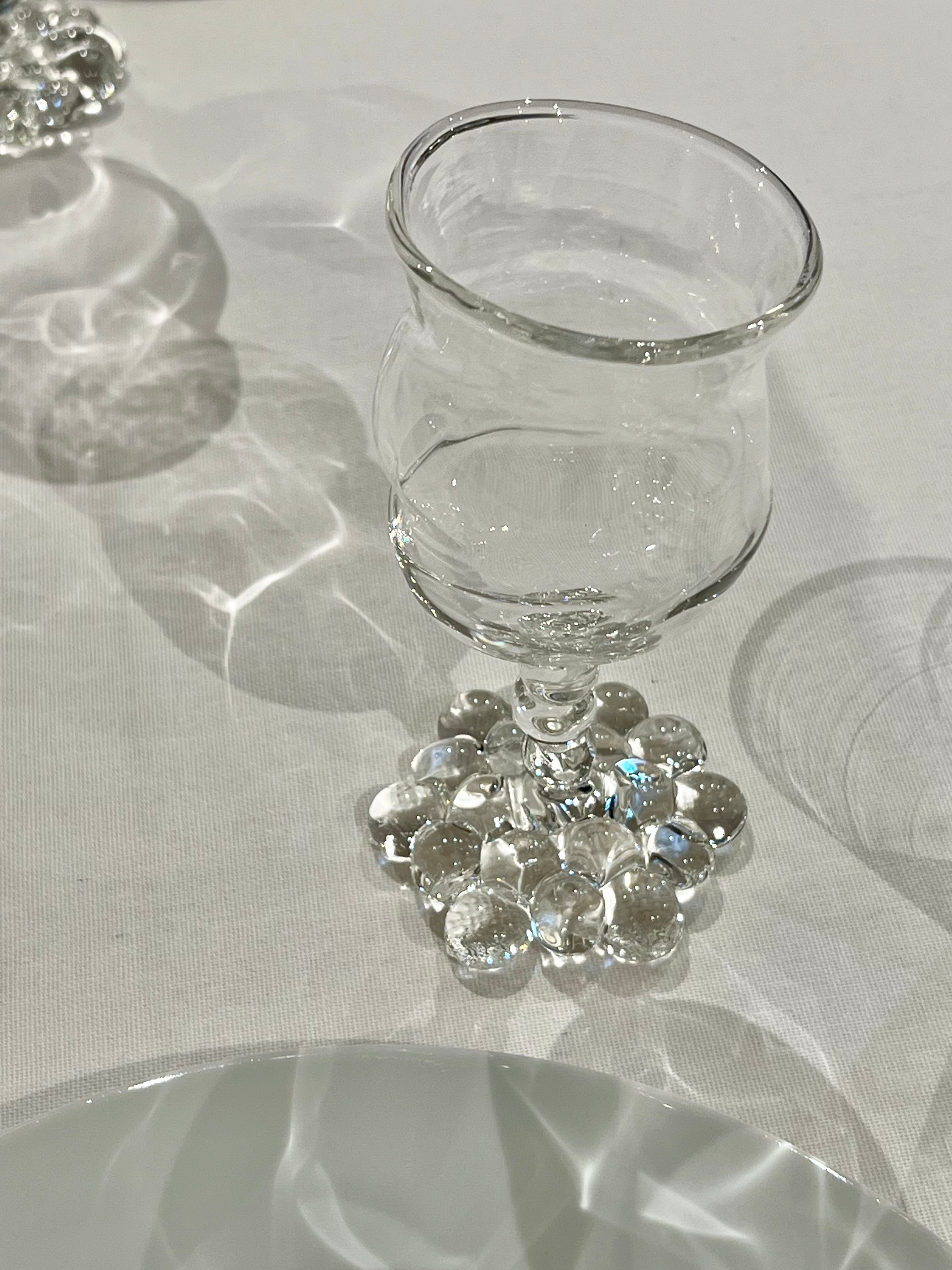 Bubble Detail Mouth-Blown Wine Glasses, Set of 2 - Image 5