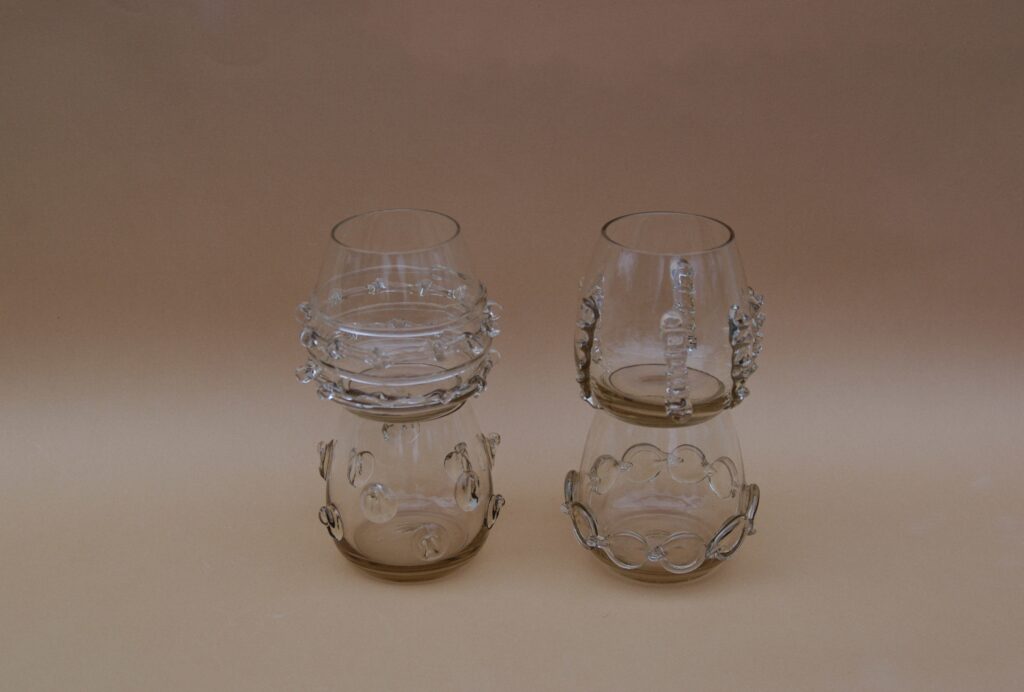 Smoky Crystal Stemless Tumblers, Set of 4